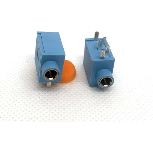 Free 10 pcs of 3.5mm Audio jack PJ-325 Inner Copper Sleeve Blue Horizontal Plug-in PJ325 5pin DIP Stereo Master RHOS2.0