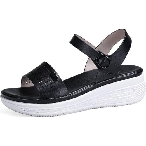 Fashion New Footwear Female Shoes Platform Women Sandals Summer Shoes Casual Slip On Ladies Wedges Sandals Plus Size zy920