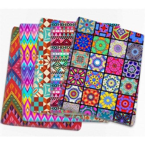 Flower Polyester Cotton Fabric for Sewing Dress Cloth Making DIY Cushion Cover,c14552