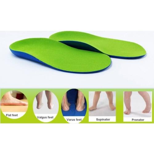 Baby Orthotic Insoles For FlatFoot Kids Arch Support Orthopedic Soles Varus Clubfoot Healthy Children Green Full Pads