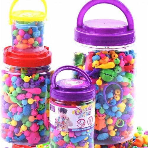 Diy Pop Beads Girls Toys Creativity Needlework Kids Crafts Childrens Bracelets Handmade Jewelry Fashion Kit Toy For Girl Gift