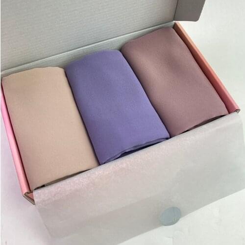 Purple Color Chiffon Hijab Malaysian Women Plain Scarf Wrap Solid Color Shawls Headband Muslim Hijabs Headscarf