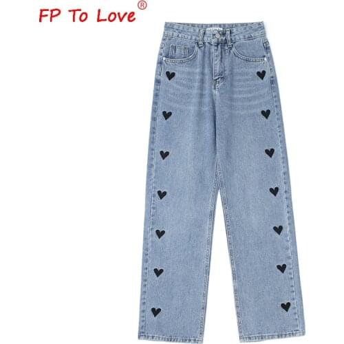 FP TO LOVE Women's Jeans With Embroidery