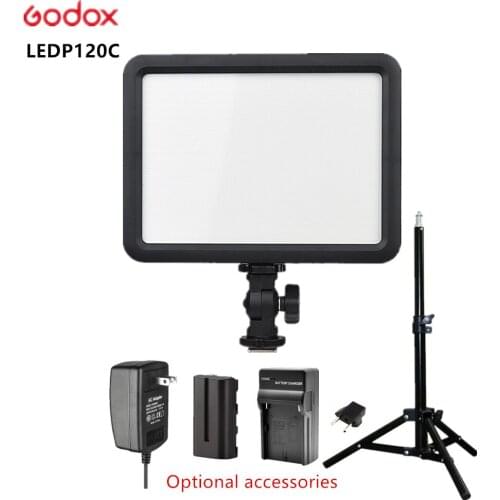 Godox LEDP120C 3300K~5600K Brightness Adjustable Ultra Slim Studio Video Light LED Photography Lamp For makeup vlog TikTok INS