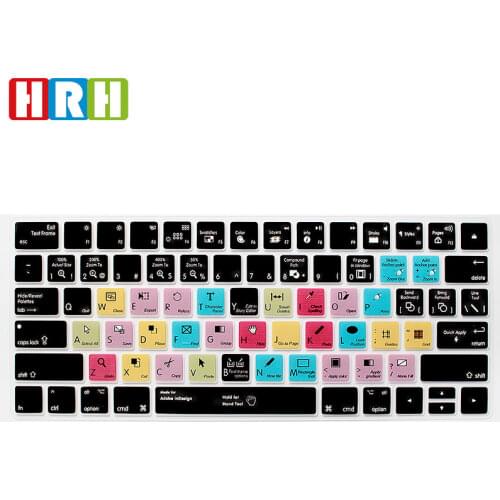 HRH Adobe InDesign Hotkey Dust proof Silicone Keyboard Skin Protective Film For Apple Magic A1644 MLA22B/A US For Adobe Keyboard