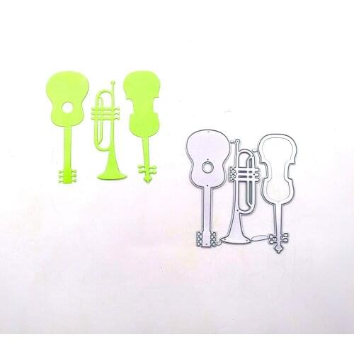Julyarts Musical Instruments Metal Die Cut Craft Cutting Dies Card Making For DIY Scrapbooking Photo Album Decorative Embossing