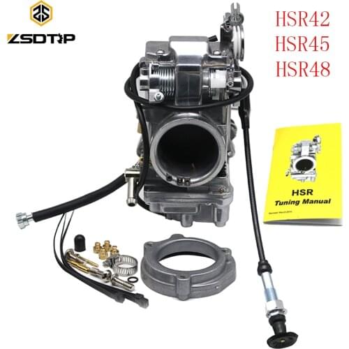 ZSDTRP HSR42 HSR45 HSR48 Mikuni Accelerator Pump Performance Polished Carburetor Carb for Harley EVO Evolution Twin Cam TM42 TM4