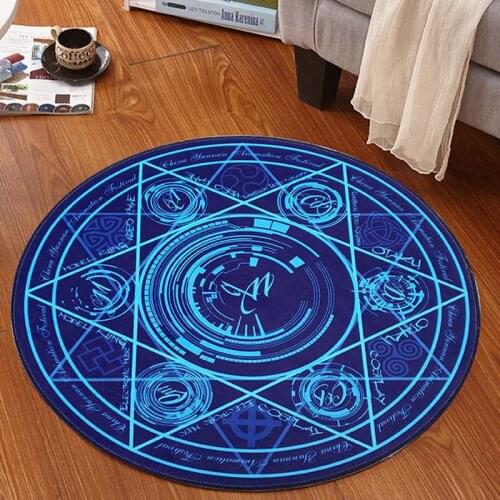 Cartoon Round Carpet Cloakroom Round Floor Mat Swivel Chair Hanging Basket Hammock Tatami Bedside Carpet Mandala Carpet