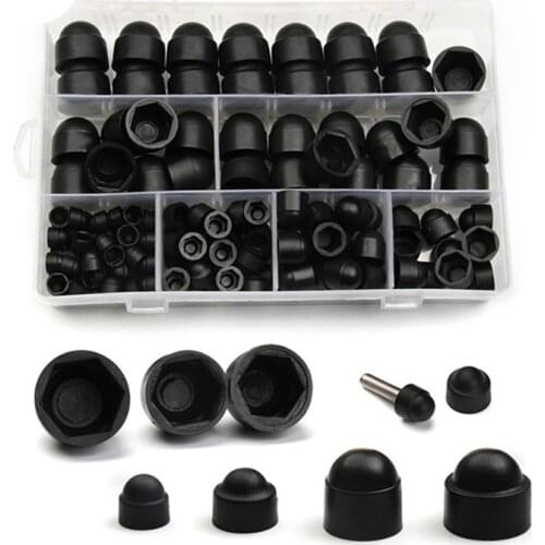 145Pcs Hex Nut Cover Protective M4-M12 Bolt Cap Protection Caps Covers Exposed Hexagon Plastic
