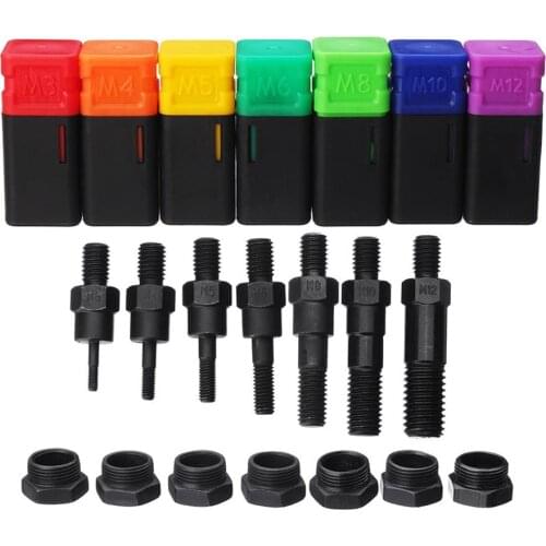 M3-M12 Professional Rivet Nut Tool Manual Riveter Threaded Nut Riveting Kit With Metric Mandrels Riveter Tool Part Replacement