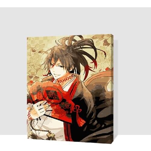 MaHuaf-X055 Japan Chivalry oil painting coloring by numbers cuadros decor wall art on canvas pictures for living room for child
