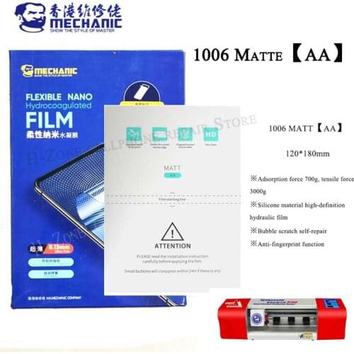 MECHANIC Matte AA Hydraulic Films Mobile Phone Screen Protector sheets For S760 S730 cutting machine for Iphone with cut code