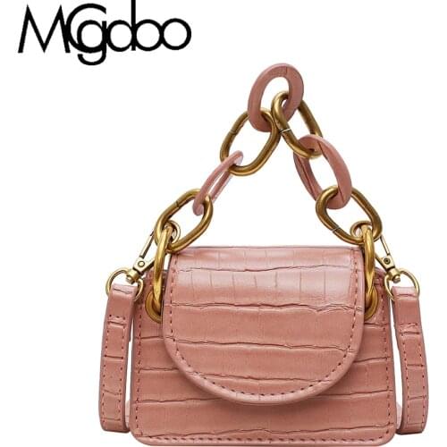 Mgdcoo High Quality Lipsticks Mini Handbags Pu Leather Vintage Crossbody Bag Small Fashion Bag for Women