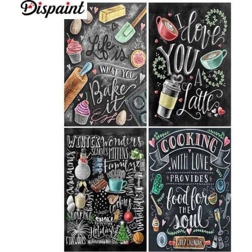 Dispaint Full Square/Round Drill 5D DIY Diamond Painting "Blackboard painting" 3D Embroidery Cross Stitch 5D Home Decor Gift