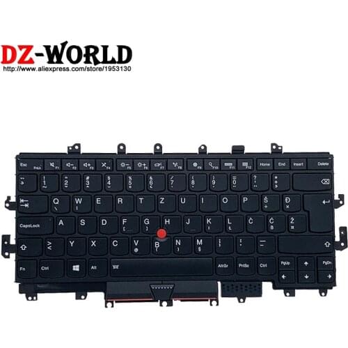 New Original Slovenian Backlit Keyboard for Lenovo Thinkpad X1 Yoga 1st Gen Laptop Teclado 00JT883 01AW922