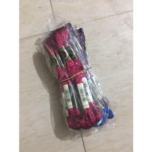 Oneroom 1pcs E898 E310 E415 silver Antique Effects metallic thread for cross stitch same color as DMC floss embroidery