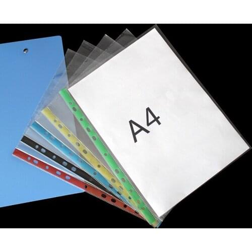 10pcs 11 Holes A4 Presentation Binder Vertical File Bag Folder Office School Supply Stationery Business Documents Cover Holder