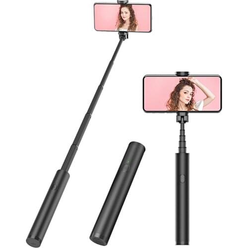 Portable Aluminum Alloy Selfie Stick Phone Holder BT Wireless Remote Control 5 Sections Extendable for Selfie Group Photo Vlog