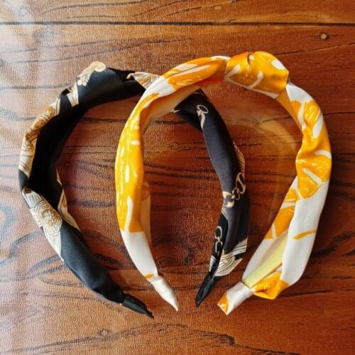 New design multiple colour yellow and black brand hair bands fashion elegant headband comfortable elastic headwear hair hoop