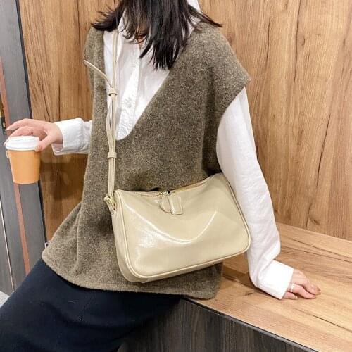 PU Leather Crossbody Bags for Women 2021 Fashion Shoulder Bag Luxury Trending Branded Baguette Bag Womens Handbag and Purses