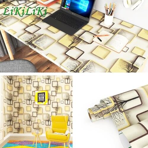 Self-adhesive Modern Minimalist Wallpaper TV Background Bedroom Living Room Office Wall Stickers Kitchen Cabinet Decorative Film