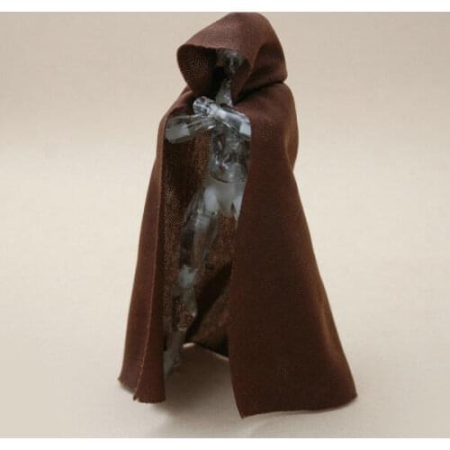 1:12 Scale Brown Cape Cloak With Hat For Body Doll (no figure)