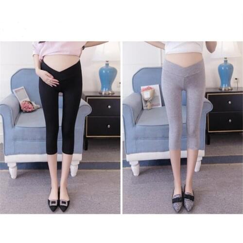 New Women Maternity Pant Leggings Pregnant Leggings Women Black Thin Soft Cotton Pants Mother High Waist Clothes Mujer Trousers