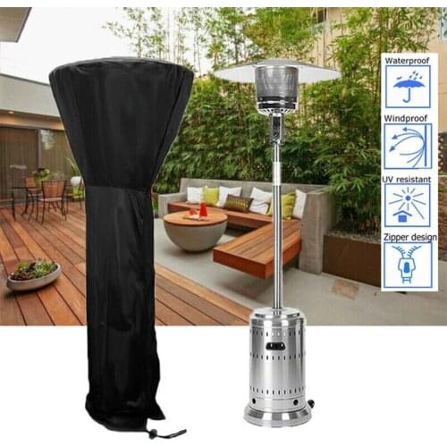 Waterproof Patio Heater Cover Black, Heavy Duty Garden Heater Rain Sun Protector