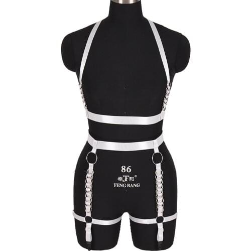 2pc Garters Accessories Harness For Women Belt Sexy Lingerie Set Erotic Exotic Costumes Hollow Bra Festival Rave Wear Clothing