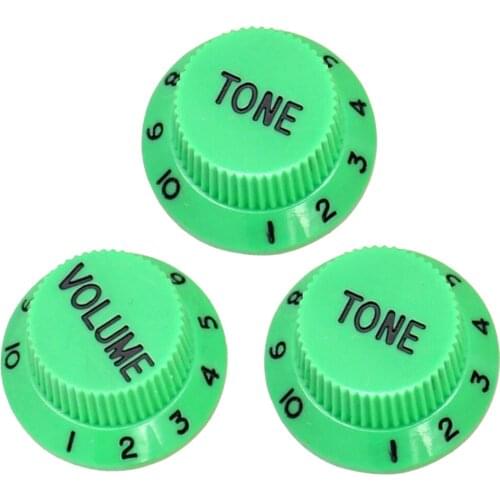 3x Guitar Speed Control Knobs Button, 1 Volume & 2 Tone Knobs Button