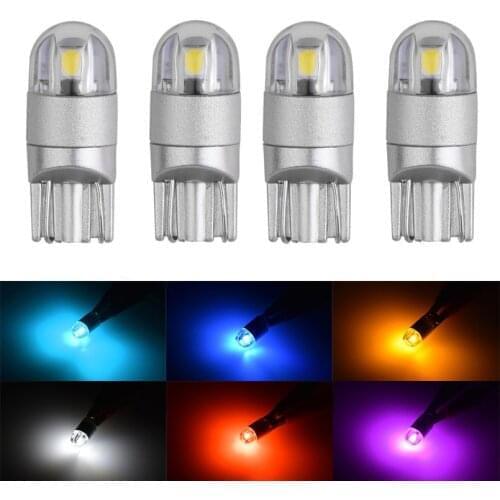 4pcs LED T10 W5W Bulbs 3030 SMD 168 194 W5W led car Reading lamps Clearance Lights 12V Auto White Amber Crystal Blue Red green