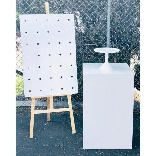 White Wedding & Party Acrylic square Floor Cylinder Plinth Pedestal stand wedding backgroup senyu2290