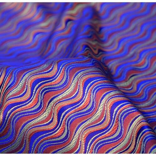 CF268 1yard 5colors Wave Stripe Jacquard Brocade Fabric Bag Cushion Pillow Dress For Womens Fabric DIY Material For Sewing