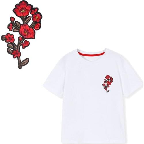 Flower rose beautiful Patches For Stripe Clothes Patch A-level Washable Iron On Applique DIY Clothing Sticker