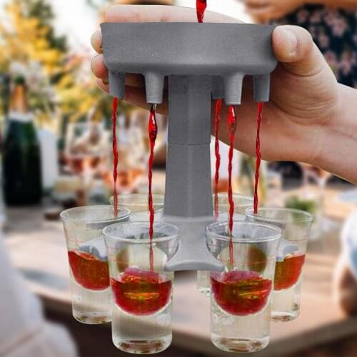 6 Shot Glass Dispenser Holder Caddy Liquor Dispenser Bar Accessory Drinking Games Portable Cocktail Beer Wine Glass Dispenser