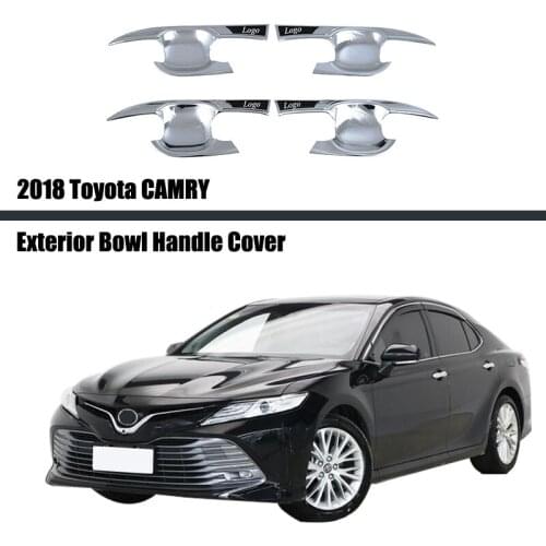 For Toyota CAMRY 2018 2019 2020 2021 Exterior Chrome Car Auto Door Handle Bowl Cap Cup Cover Trim Car Accessories