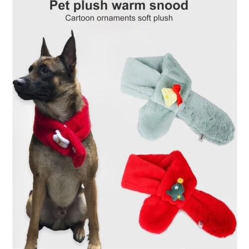 Lightweight Durable Pet Puppy Knitted Fabric Muffler Skin Friendly Pet Scarf Fine Workmanship for Christmas