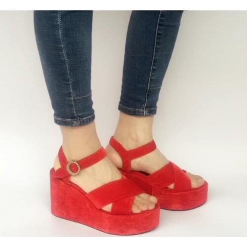 Princess sweet lolita shoes Summer fashion custom shoes sponge cake thick bottom golden silk suede simple fashionable sil an6075