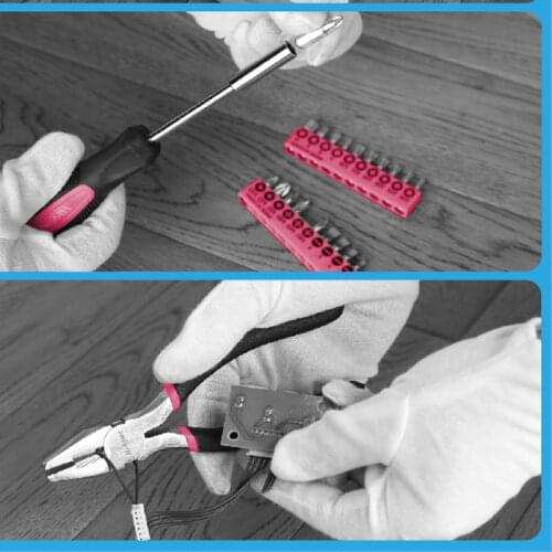 Multifunction Tools Box Professional Steel Tools Storage Hard Tool Box with Tools Carry Portable Cajas Household Items EK50TB