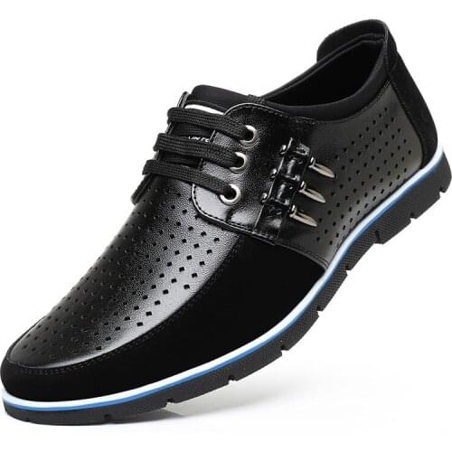 2019 Summer new style Men casual shoes Genuine leather flat fashion comfortable luxury male shoes adult ZY-999