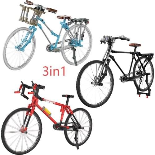 New Block City Creator Mechanical Bicycle Mountain Bike Building Blocks Technic Concertible Bicycles Bricks Toys For kids Boys