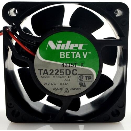 Original FOR NIDEC TA225 DC m 33497 16 24V 0.14A 60 * 60 * 25 6CM cooling fan