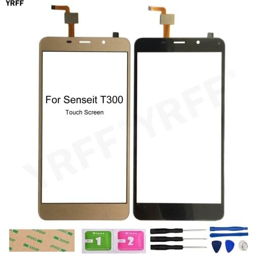 Front Glass Lens Panel Sensor Touch For Senseit T300 Phone Touch Screen Digitizer Replacement Parts High Quality