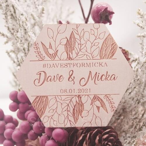 Personalised Floral Save the Date Magnets, Wooden Save the Date Magnet, Boho Save the Date, Rustic Save the Date, Wooden Magnets