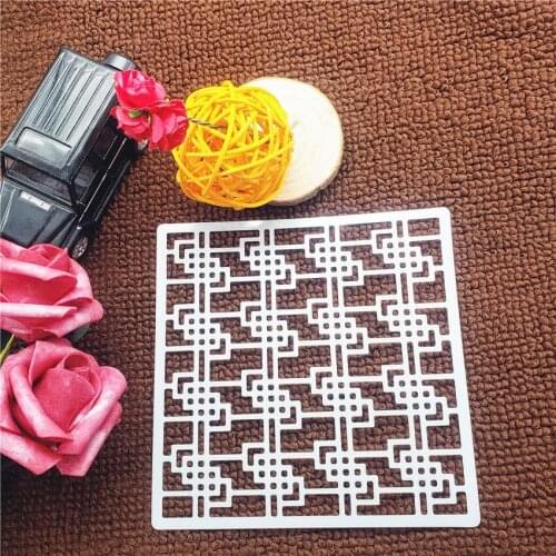 13x14cm Wonderful lines Scrapbook Stencils Spray Plastic Mold Shield DIY Cake Hollow Embellishment Printing Lace Ruler Valentine