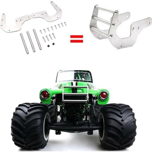 RC Metal Front Bumper Stainless Steel Anti-Collision Armor for LOSI LMT 4WD Solid Axle Car
