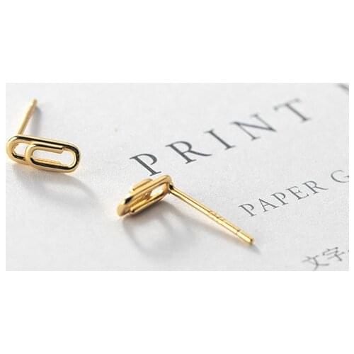 3mm*8mm Small Authentic Real 100% 925 Sterling Silver Jewelry Double Rows Hollow Ear Stud Earrings C-G9462