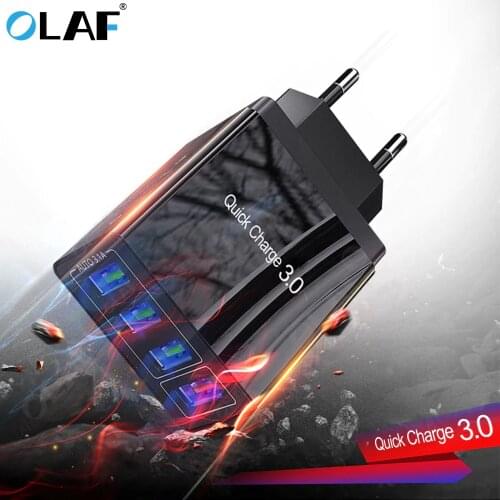 48W Quick Charge 4.0 3.0 USB Charger 4 Port USB Fast Charger QC4.0 QC3.0 For iPhone 11 X Samsung S10 A50 Xiaomi Mi9 Wall Adapter