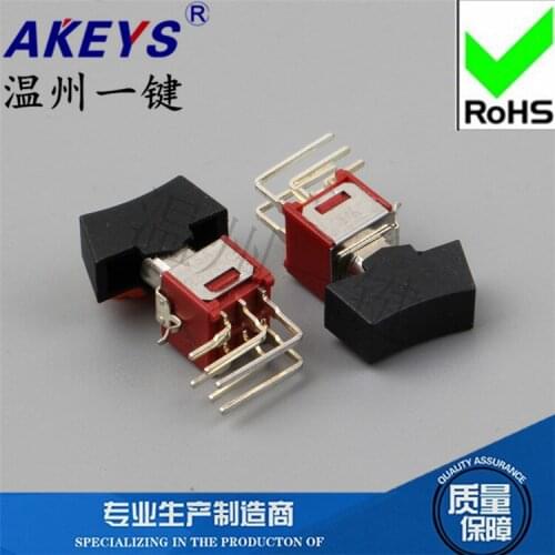 SRLS-202-C4B-00-RS Rocker switch Side insert 6 feet Boat button rocker Connector 2A 250VAC 3 rows 6 feet 2 gears