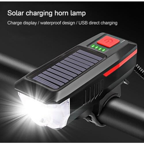 USB Bicycle Light Led Solar Light Bike Front Lamp Waterproof Headlight Rechargeable Portable Flashlight Bike Safety Accessories